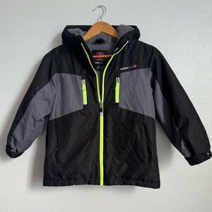 Swiss Tech Boys' Jacket with a black and gray colorblock design Sz 6/7